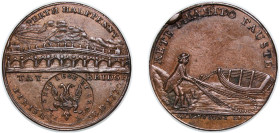 Great Britain United Kingdom ND Token - Bronzed Halfpenny (Ferrier's Tay Bridge and Fisherman Perth) Bronze plated copper 10.56g AU DH 3