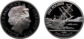 Guernsey British dependency 2009 5 Pounds - Elizabeth II (Endurance) Silver (.925) Royal Mint 28.28g PF KM 237a