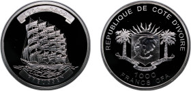 Ivory Coast Republic 2009 1000 Francs CFA (Preussen) Silver (.925) 25g PF KM 81