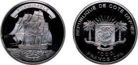 Ivory Coast Republic 2011 1000 Francs CFA (Formidable) Silver (.999) 20g PF KM 108