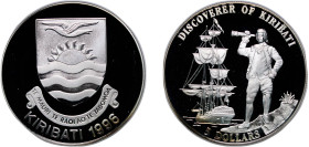 Kiribati Republic 1996 5 Dollars (Discoverer of Kiribati) Silver (.925) (15000) 31.72g PF KM 19 Schön 20