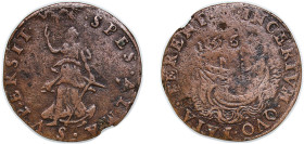 Low countries feudal Duchy of Brabant Spanish possession 1565 Token - The Council of State divided on the measures to be taken against the reformed Co...