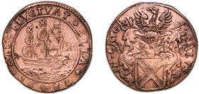 Low countries feudal Duchy of Brabant Spanish possession 1684 Tokken - Brüssel Rechenpfennig Copper 6.21g VF Dugniolle 4500