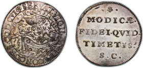 Netherlands Dutch Republic 1606 Token - Battle of Cap St Vincent Billon 6.11g UNC Dugn 3611 Montagu B36