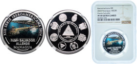 Nicaragua Republic 2024 10 Córdobas (Port Salvador Allende) Silver (.925) Madrid Mint (7000) 13.5g NGC PF70 Top Pop