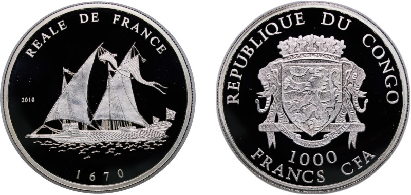 Republic of the Congo 2010 1000 Francs CFA (Reale de France) Silver (.925) (5000...