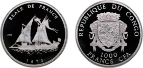 Republic of the Congo 2010 1000 Francs CFA (Reale de France) Silver (.925) (5000) 31.1g PF