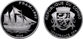 Republic of the Congo 2015 1000 Francs CFA (Fram) Silver (.999) (5000) 20g PF KM 172