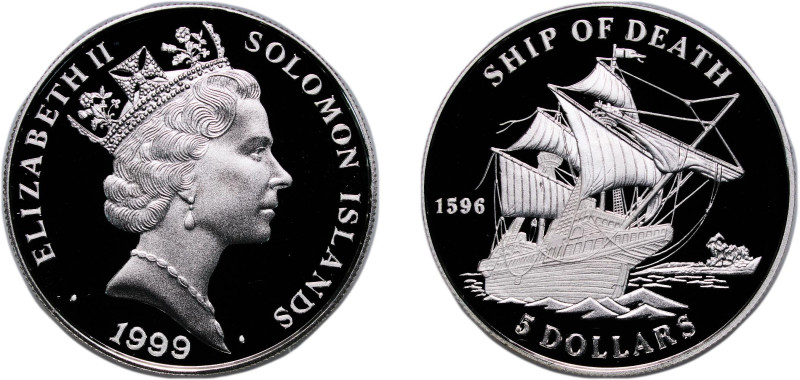 Solomon Islands Constitutional Monarchy Within The Commonwealth 1999 5 Dollars -...
