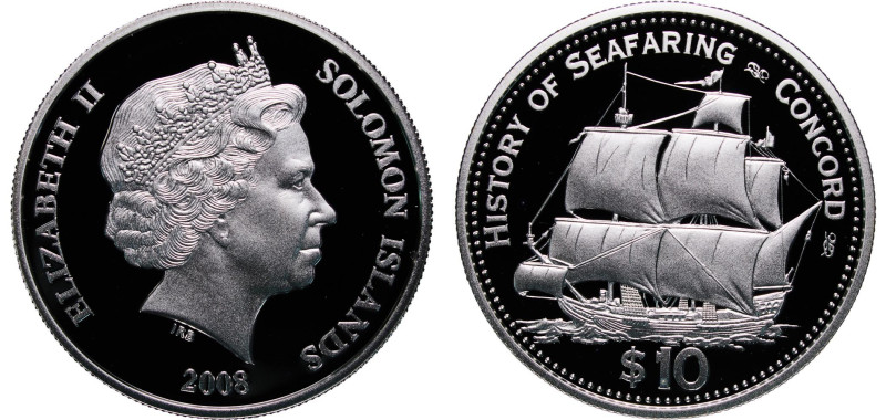 Solomon Islands Constitutional Monarchy Within The Commonwealth 2008 10 Dollars ...