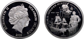 Solomon Islands Constitutional Monarchy Within The Commonwealth 2009 1 Dollar - Elizabeth II (HMS Golden Hinde) Silver (.999) 6.22g PF KM 184