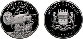 Somalia Republic 2003 100 Shillings (Vasco da Gama) Silver (.925) 28g PF