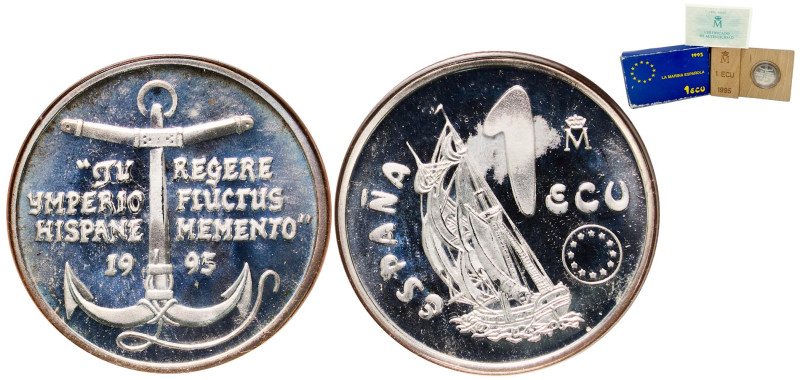 Spain Kingdom 1995 M 1 ECU (Spanish Navy) Silver (.925) Madrid Mint (38500) 6.72...