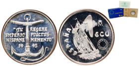 Spain Kingdom 1995 M 1 ECU (Spanish Navy) Silver (.925) Madrid Mint (38500) 6.72g PF