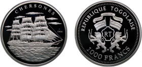 Togo Republic 2006 1000 Francs CFA (Chersones) Silver (.999) 20.14g PF KM 110