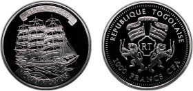 Togo Republic 2009 500 Francs CFA (Rickmer Rickmers) Silver (.999) 20g PF