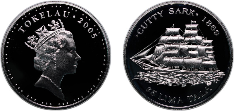 Tokelau Dependent territory of New Zealand 2005 5 Tala - Elizabeth II (Cutty Sar...