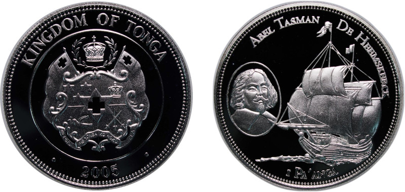 Tonga Kingdom 2005 1 Pa'anga - Taufa'ahau Tupou IV (De Heemskerck) Silver (.925)...