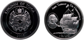 Tonga Kingdom 2005 1 Pa'anga - Taufa'ahau Tupou IV (De Heemskerck) Silver (.925) 31.47g PF KM 219
