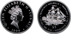 Tuvalu Constitutional Monarchy Within The Commonwealth 1999 5 Dollars - Elizabeth II (La Princesa) Silver (.925) 31.04g PF KM 56