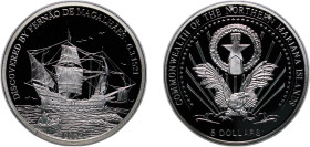 United States Northern Mariana Islands 2004 5 Dollars (Fernando Magellan, Fantasy coins) Silver (.925) 25g PF X 1
