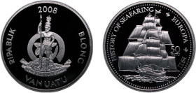 Vanuatu Republic 2008 50 Vatu (SMS Europa) Silver (.925) (5000) 28.28g PF KM 58