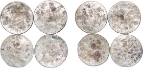 Mexico Federal Republic 1824 - 1897 8 Reales (4 Lots) Silver (.903) VF Chopmarked KM 377