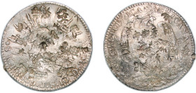Mexico Federal Republic 1839 Pi JS 8 Reales Silver (.903) San Luis Potosi Mint 26.39g XF Chopmarked KM 377