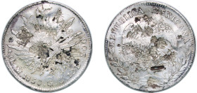 Mexico Federal Republic 1850 Mo GC 8 Reales Silver (.903) Mexico City Mint 26.81g XF Chopmarked KM 377