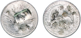 Mexico Federal Republic 1867 C CE 8 Reales Silver (.903) Culiacán Mint 25.89g VF Chopmarked KM 377