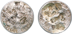 Mexico Federal Republic 1868 Ca JG 8 Reales Silver (.903) Chihuahua Mint 22.4g VF Chopmarked KM 377