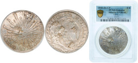 Mexico Federal Republic 1868 Do CP 8 Reales Silver (.903) Durango Mint 27.07g PCGS VF Chopmarked KM 377