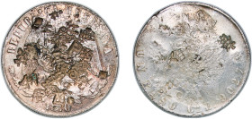 Mexico Federal Republic 1870 Cn E 1 Peso "Balanza" Silver (.9027) Culiacán Mint 26.9g VF Chopmarked KM 408