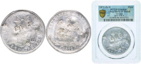 Mexico Federal Republic 1872 Zs H 1 Peso "Balanza" Silver (.9027) Zacatecas Mint (4039000) 27.073g PCGS AU Chopmarked KM 408