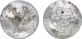 Mexico Federal Republic 1884 Mo MH 8 Reales Silver (.903) Mexico City Mint 26.83g VF Chopmarked KM 377