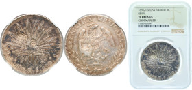 Mexico Federal Republic 1896/1 Go/As RS 8 Reales Silver (.903) Guanajuato Mint 27.07g NGC VF Chopmarked KM 377
