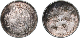 Mexico Federal Republic 1902 Mo AM 1 Peso Silver (.9027) Mexico City Mint (16224000) 27g VF Chopmarked KM 409