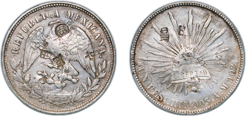Mexico Federal Republic 1903 Mo AM 1 Peso Silver (.9027) Mexico City Mint (22396...
