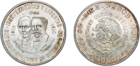 Mexico United Mexican States 1960 Mo 10 Pesos (War of Independence) Silver (.900) Mexico City Mint (1000000) 28.99g UNC KM 476