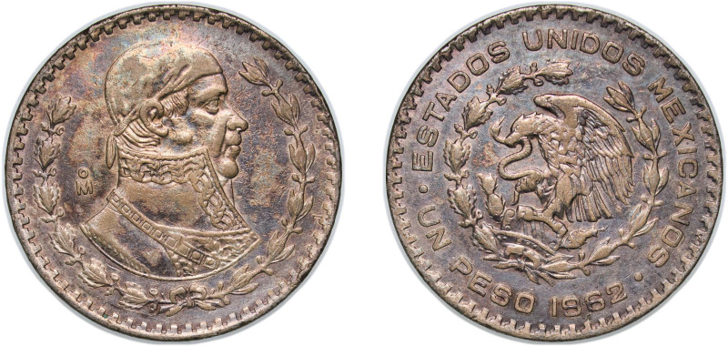 Mexico United Mexican States 1962 Mo 1 Peso "Tepalcate" Billon (.100 silver) (Co...