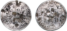 Bolivia Spanish colony 1780 PTS PR 8 Reales - Charles III Silver (.903) Potosi Mint 26.82g VF Chopmarked KM 55