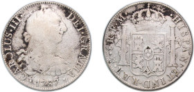 Mexico Spanish colony 1787 Mo FM 8 Reales - Charles III Silver (.896) Mexico City Mint 26.14g VF KM 106a