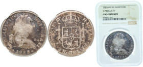 Mexico Spanish colony 1789 Mo FM 8 Reales - Charles III Silver (.903) Mexico City Mint 27.07g NGC Chopmarked KM 106