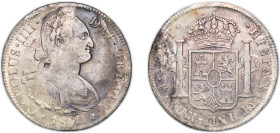 Mexico Spanish colony 1802 Mo FT 8 Reales - Charles IV Silver (.903) Mexico City Mint 26.97g XF KM 109