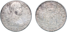 Mexico Spanish colony 1809 Mo HJ 8 Reales - Ferdinand VII Silver (.903) Mexico City Mint 26.57g XF KM 110