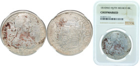 Mexico Spanish colony 1810 Mo HJ/TH 8 Reales - Ferdinand VII Silver (.903) Mexico City Mint 27.02g NGC VF Chopmarked KM 110