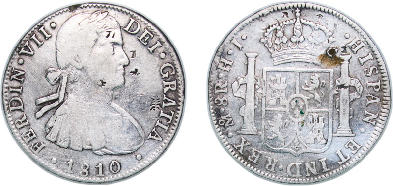 Mexico Spanish colony 1810 Mo TH 8 Reales - Ferdinand VII Silver (.903) Mexico C...
