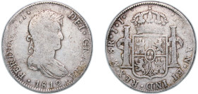 Mexico Spanish colony 1812 Mo JJ 8 Reales - Ferdinand VII Silver (.903) Mexico City Mint 26.63g VF KM 111
