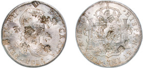 Mexico Spanish colony 1815 Mo JJ 8 Reales - Ferdinand VII ¨香 正 取¨ Silver (.903) Mexico City Mint 26.95g VF Chopmarked KM 111