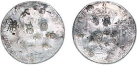 Mexico Spanish colony 1817 Mo JJ 8 Reales - Ferdinand VII ¨大 克 山 古¨ Silver (.903) Mexico City Mint 26.6g VF Chopmarked KM 111